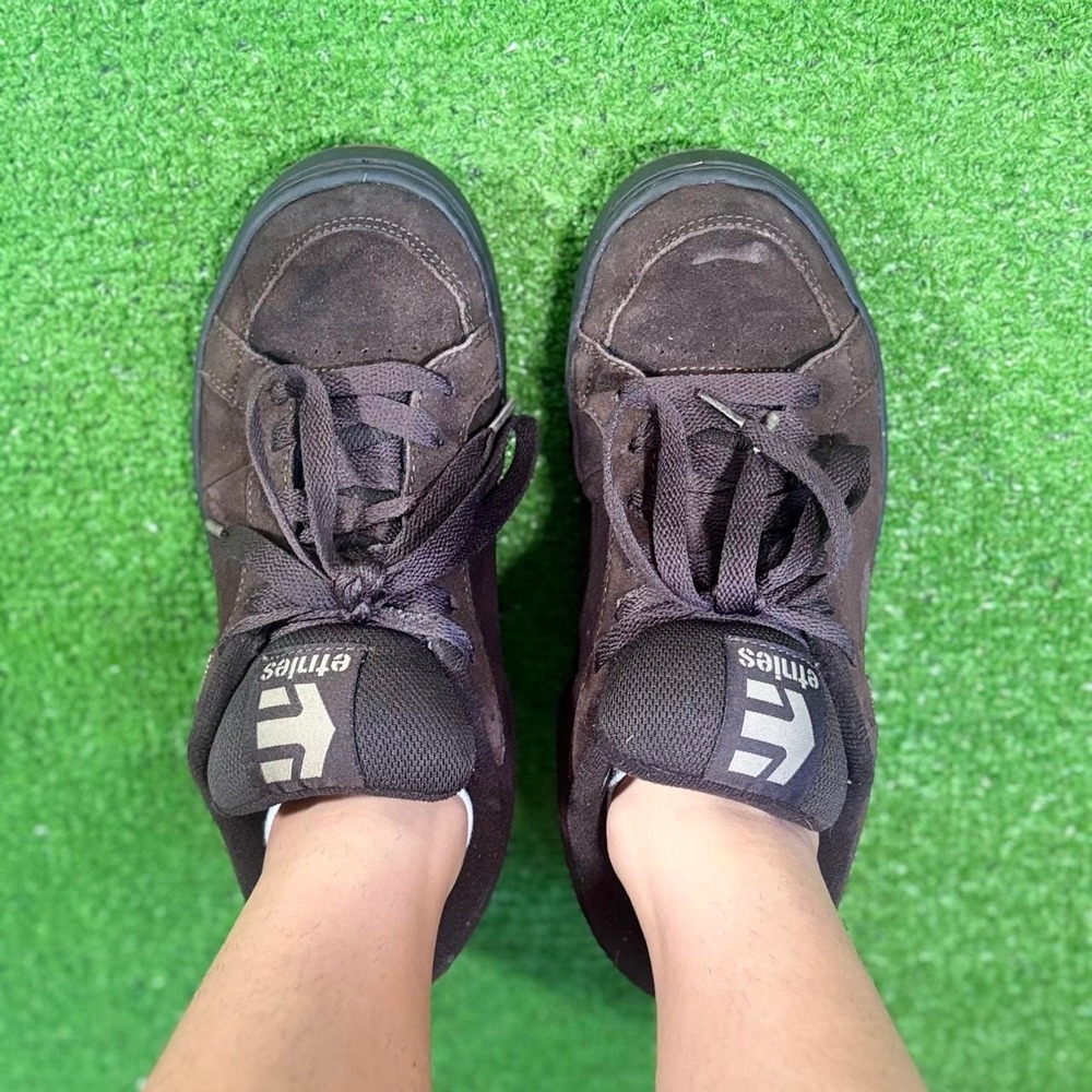 Y2K Etnies Callicut Skate Suede Shoes Chocolate Brown Chunky Tongue M 7.5/ W 9
